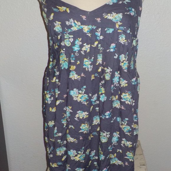 LC LAUREN CONRAD MISSES SIZE 12 BLUE FLORAL COACHELLA SUNRISE MAXI DRESS - Picture 3 of 9